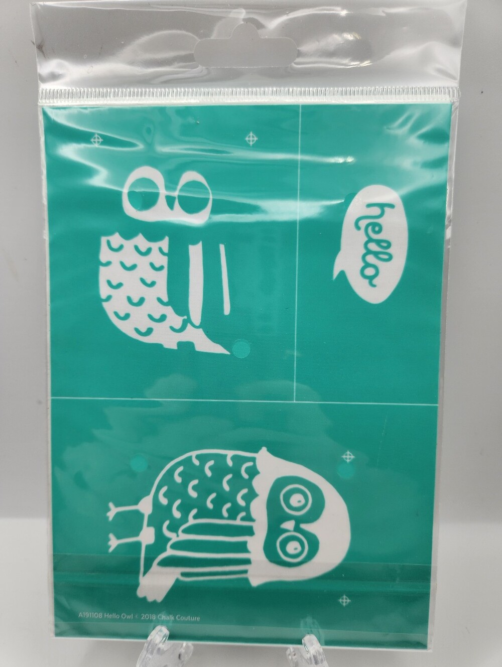 Chalk Couture Transfer Hello Owl 5x7 New